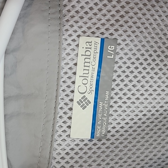 Columbia Shirt Adult Large Gray PFG Fishing Button Up Nylon Hiking Outdoors Mens - Picture 4 of 6